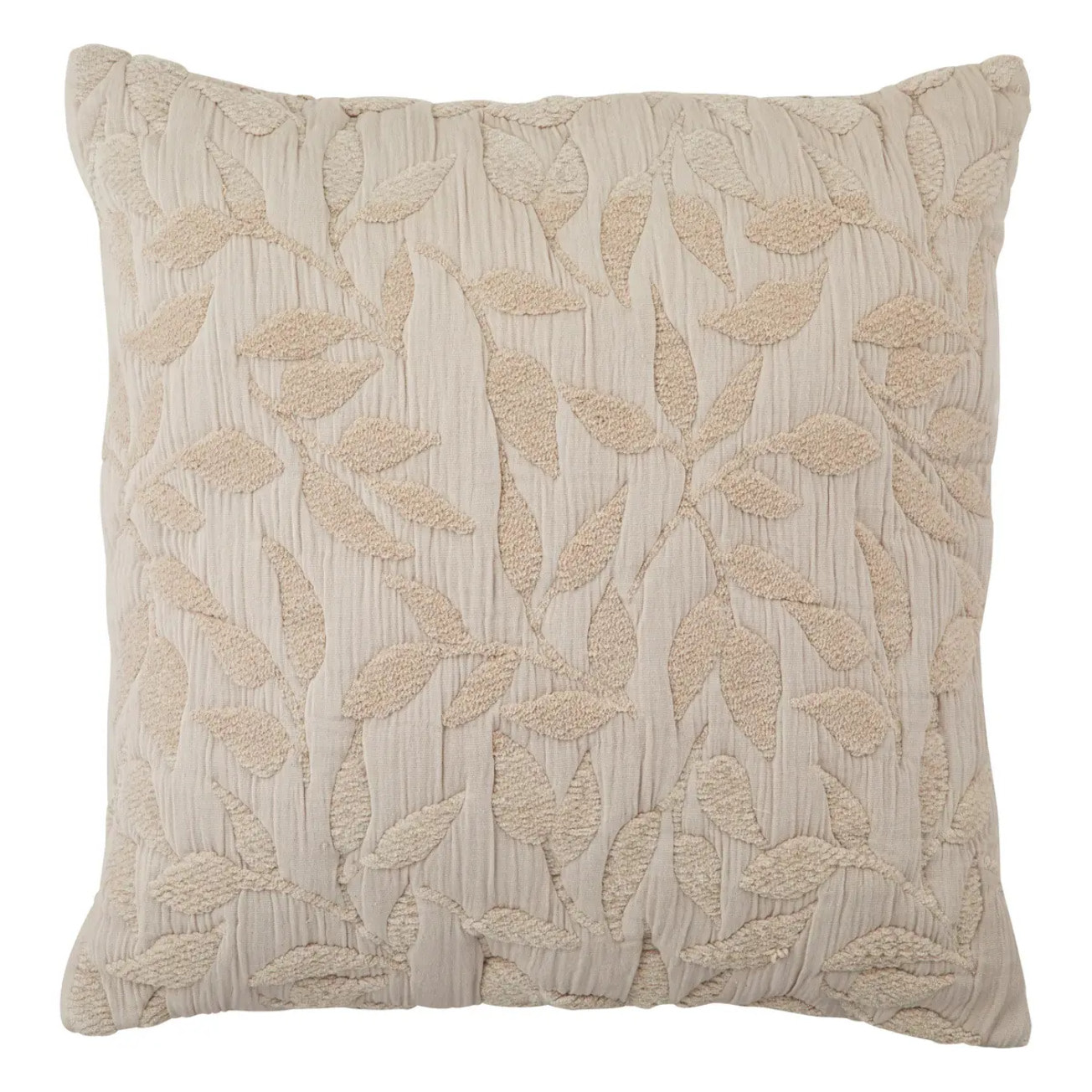 Coussin motif jacquard "Lehto" coton lin 50x50cm