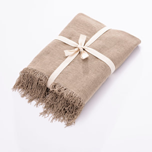 Manta de chenilla 140x190cm 100% poliester 260gsm marron scalpers home