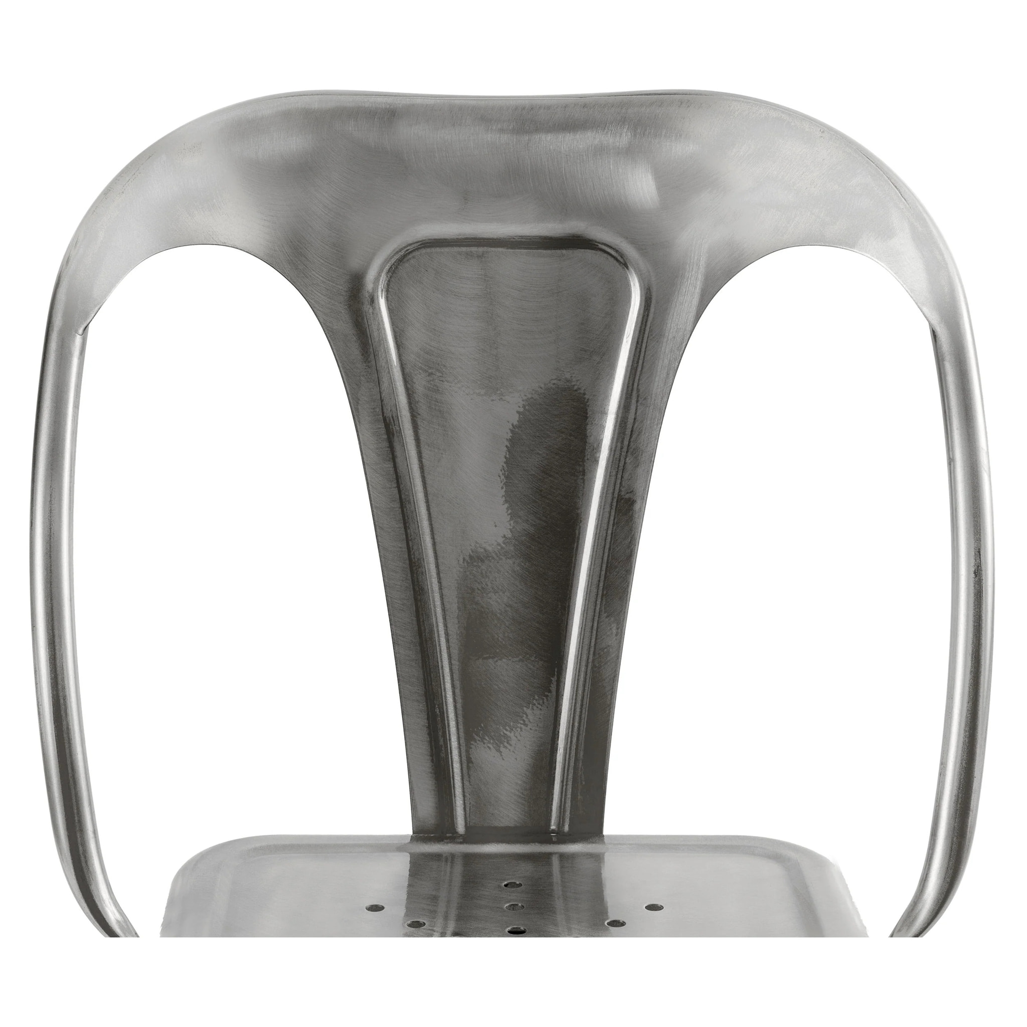 Lot de 2 chaises pour îlot central 67 cm en métal chrome - Indus