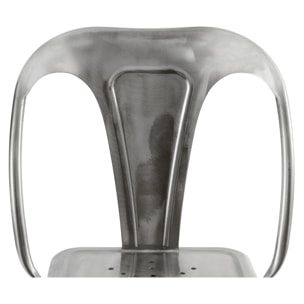 Lot de 2 chaises pour îlot central 67 cm en métal chrome - Indus