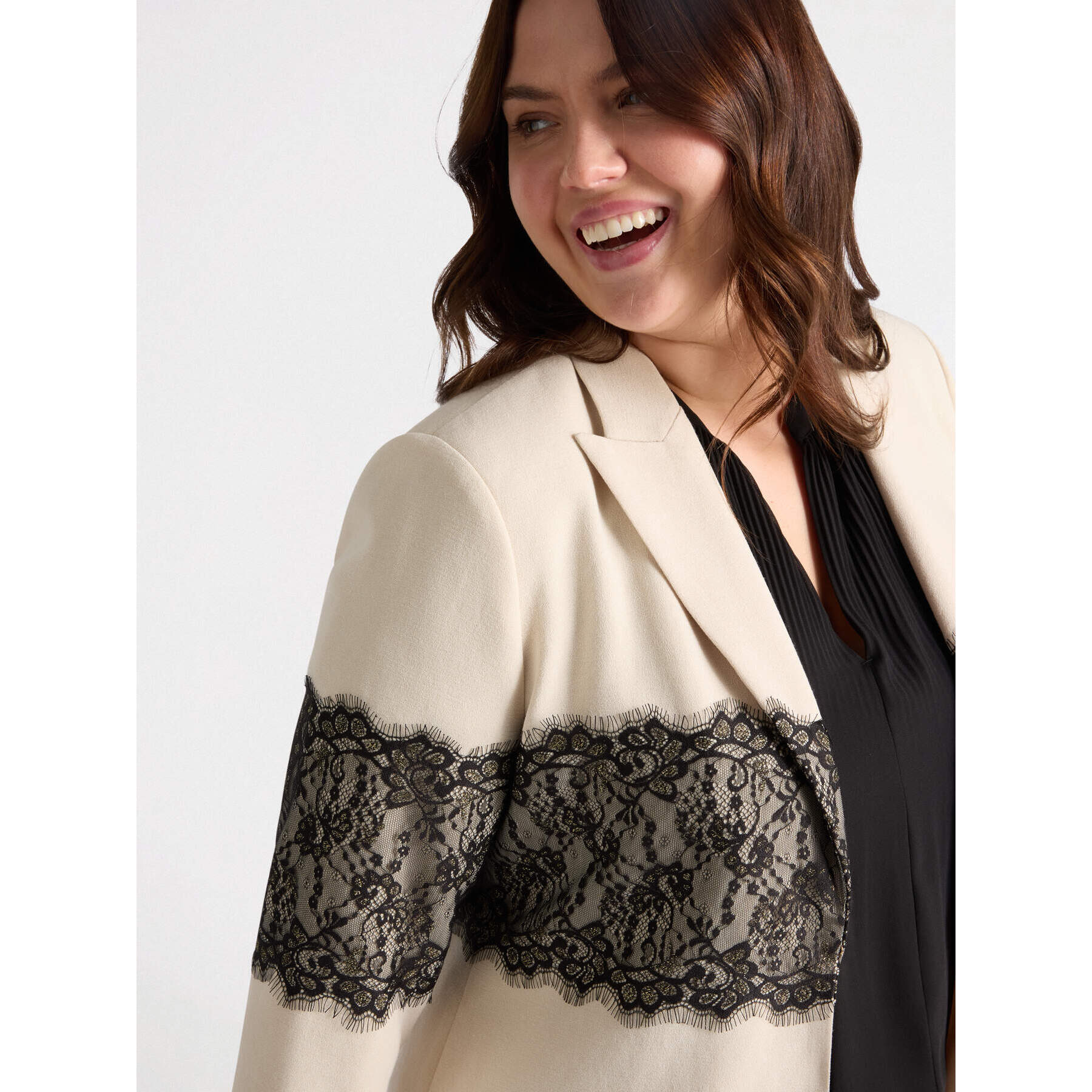 Fiorella Rubino - Blazer con pizzo - Beige