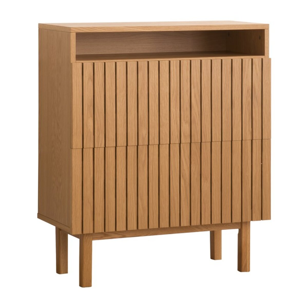 Meuble à chaussures Haiku -tableau en tôle naturelle-couleur chêne naturel 79 x 92 x 36 cm