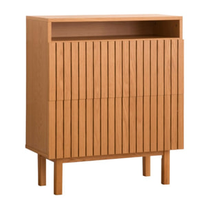 Meuble à chaussures Haiku -tableau en tôle naturelle-couleur chêne naturel 79 x 92 x 36 cm