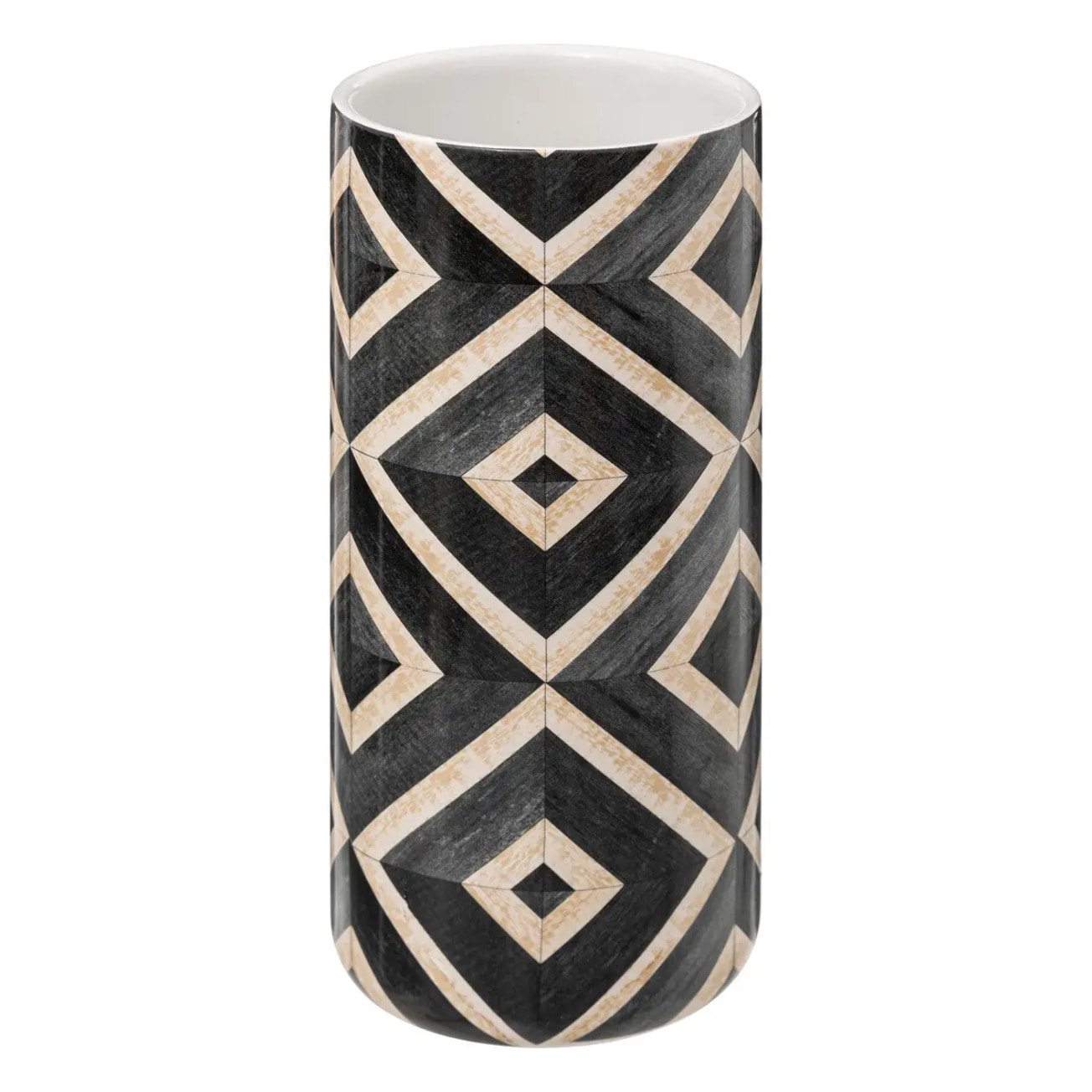 Brosse WC noir et beige "Canvas"