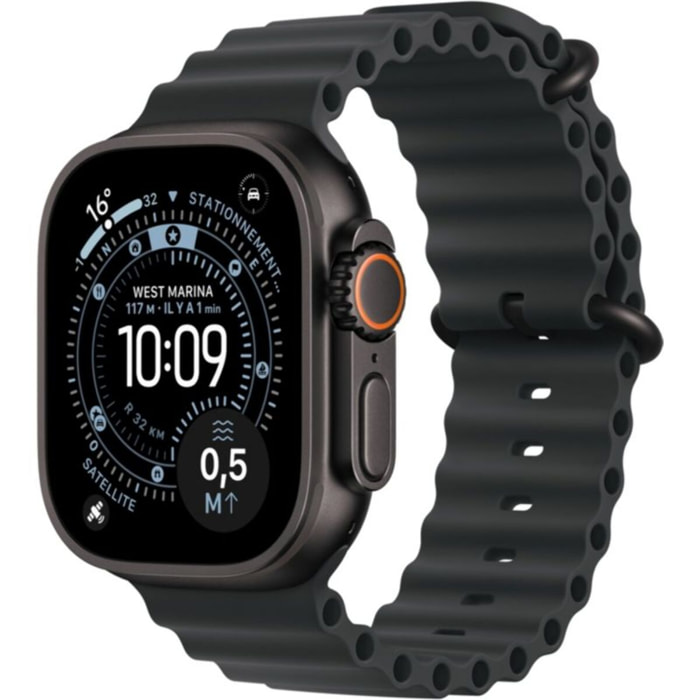 Montre connectée APPLE WATCH 49mm Tit Noir / Noir Ocean Ultra 3 Cell