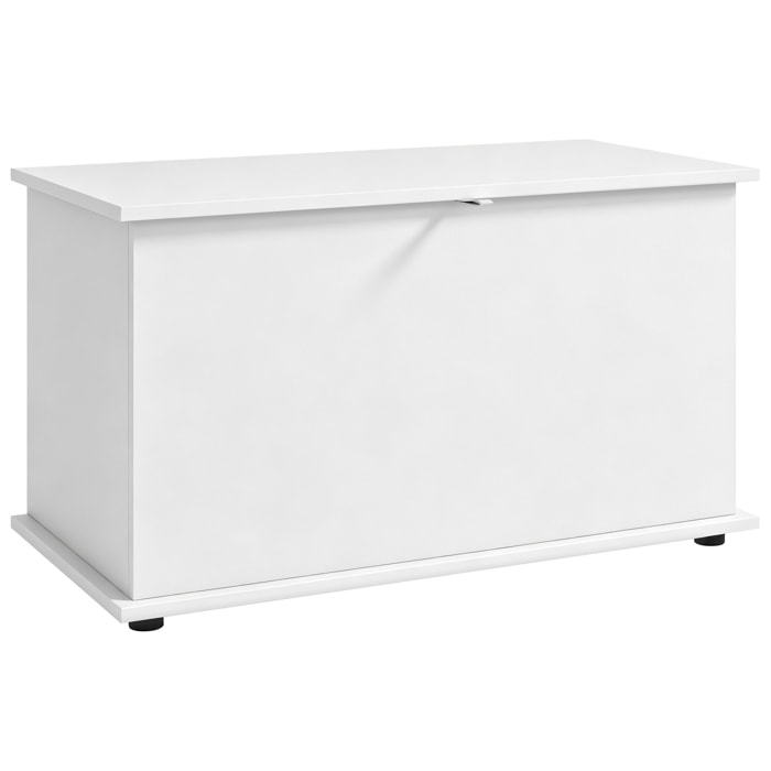 Coffre malle de rangement coffre à jouets dim. 80L x 40l x 45H cm blanc
