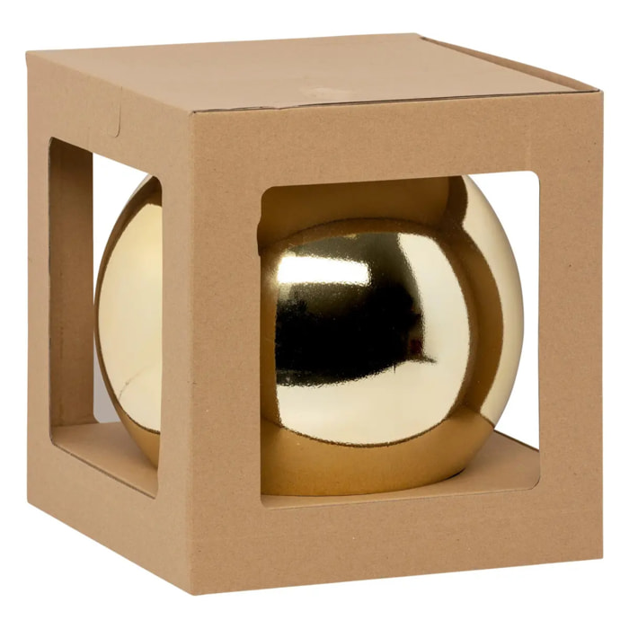 Boule de Noël "Colorama de Noël" or en plastique recyclé D25cm