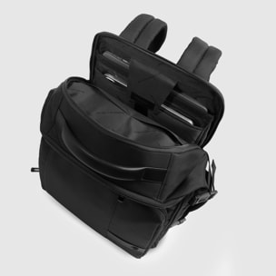 Piquadro Zaino da viaggio per PC e iPad® in tessuto e pelle, con protezioni antiurto e RFID
