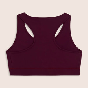 Top sportivo con retro vogatore elasticizzato