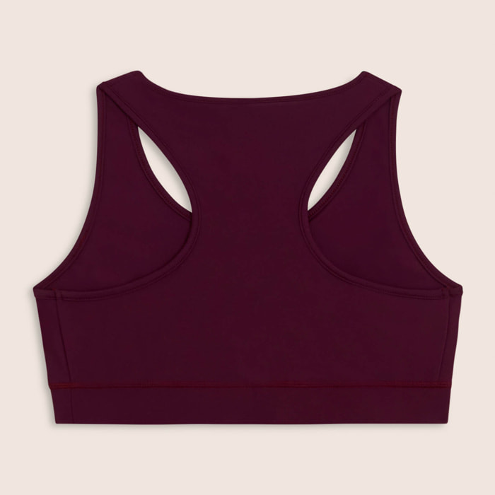 Top sportivo con retro vogatore elasticizzato