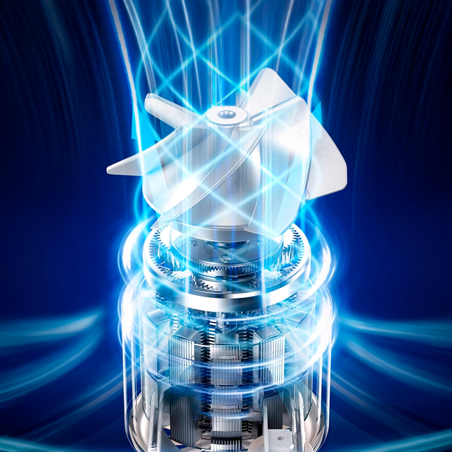 Mini ventilador de mano recargable con 5 velocidades principales y panel refrigerador.