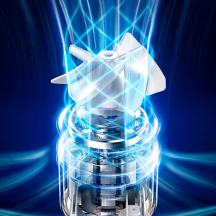 Mini ventilador de mano recargable con 5 velocidades principales y panel refrigerador.