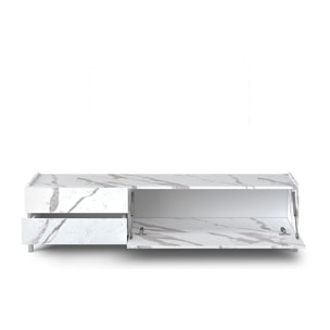 ORESTELUCHETTA porta TV BURHAM WHITE MARBLE