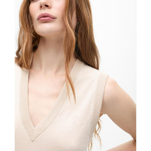 Top basic dettaglio contrasto lurex