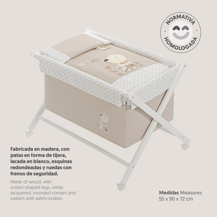 Minicuna con Textil  Nature Beig