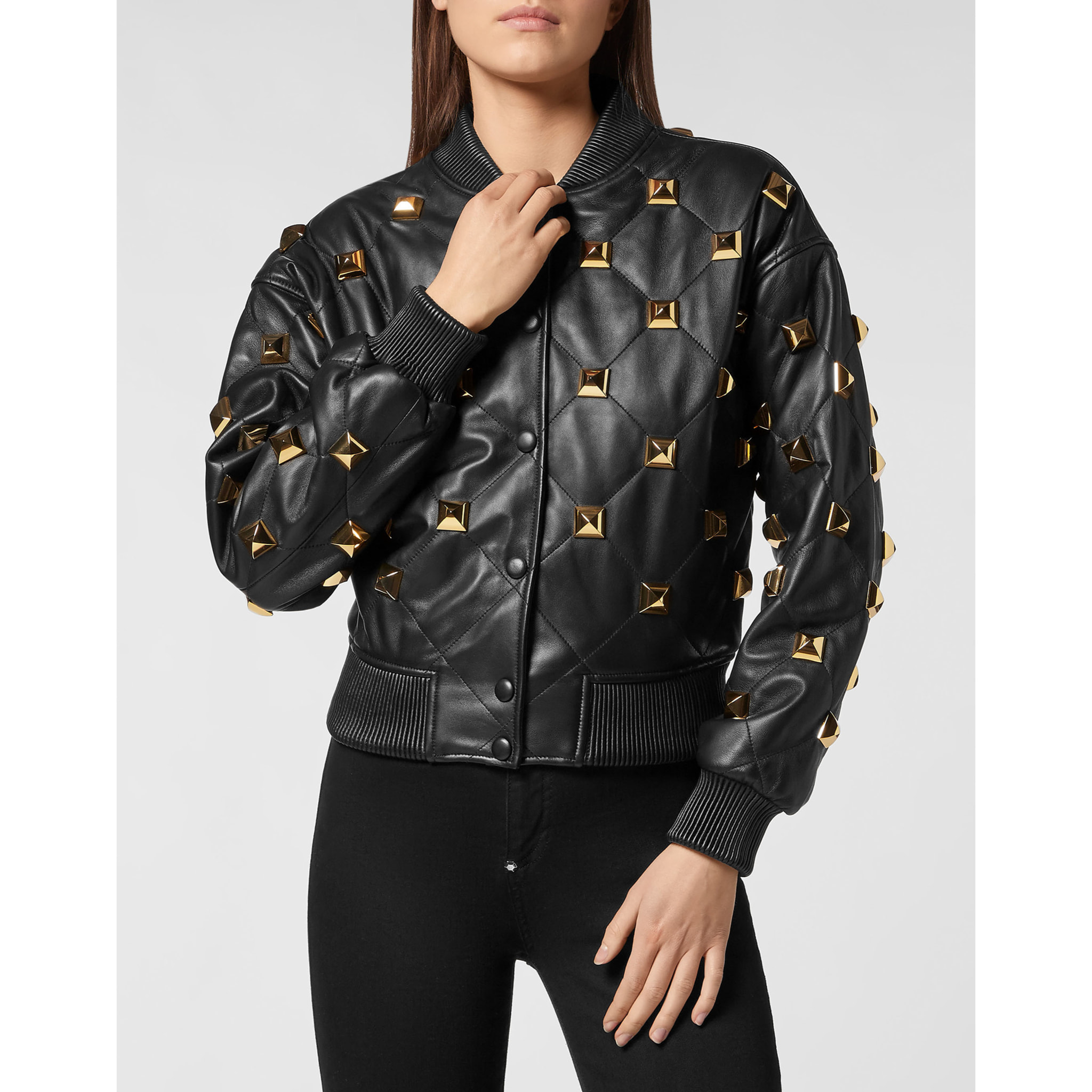 PHILIPP PLEIN Leather Bomber