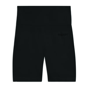 Leggings Corti Seamless con Vita Alta e Inserti in Costina