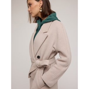 Motivi - Cappotto doppiopetto in drap misto lana - Bianco