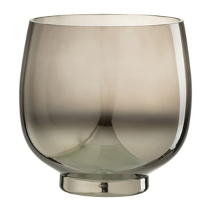 J-Line photophore Rond - verre - gris/argent - large