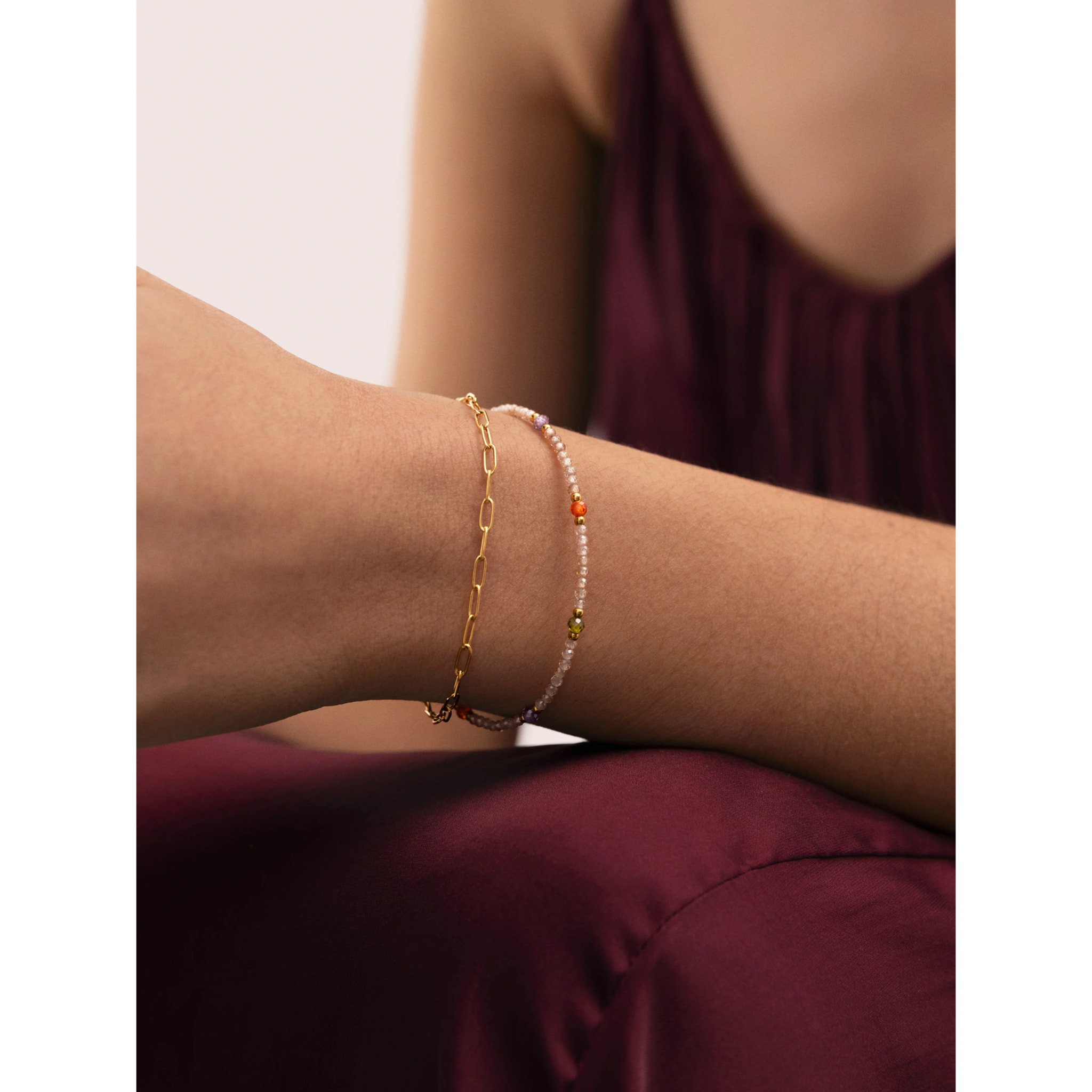 Bracciale Double Glam Acciao Placcato Oro