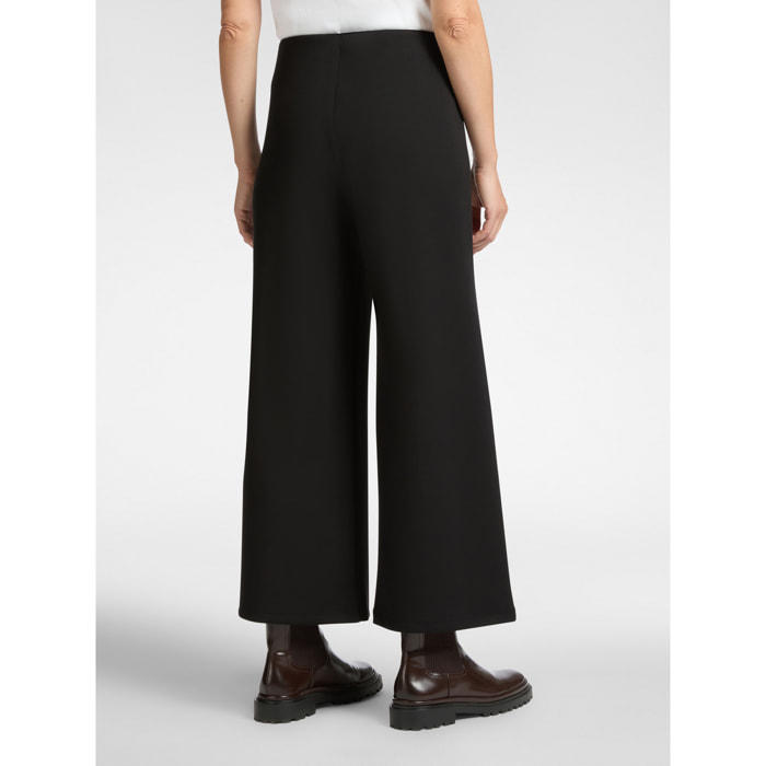 Elena Mirò - Pantaloni cropped in scuba leggero - Nero