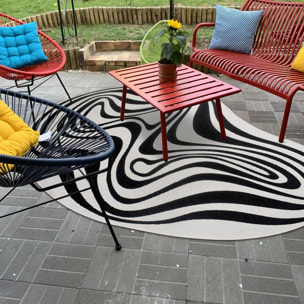 Tapis rond d'extérieur, kilim reversible EX1 DALI