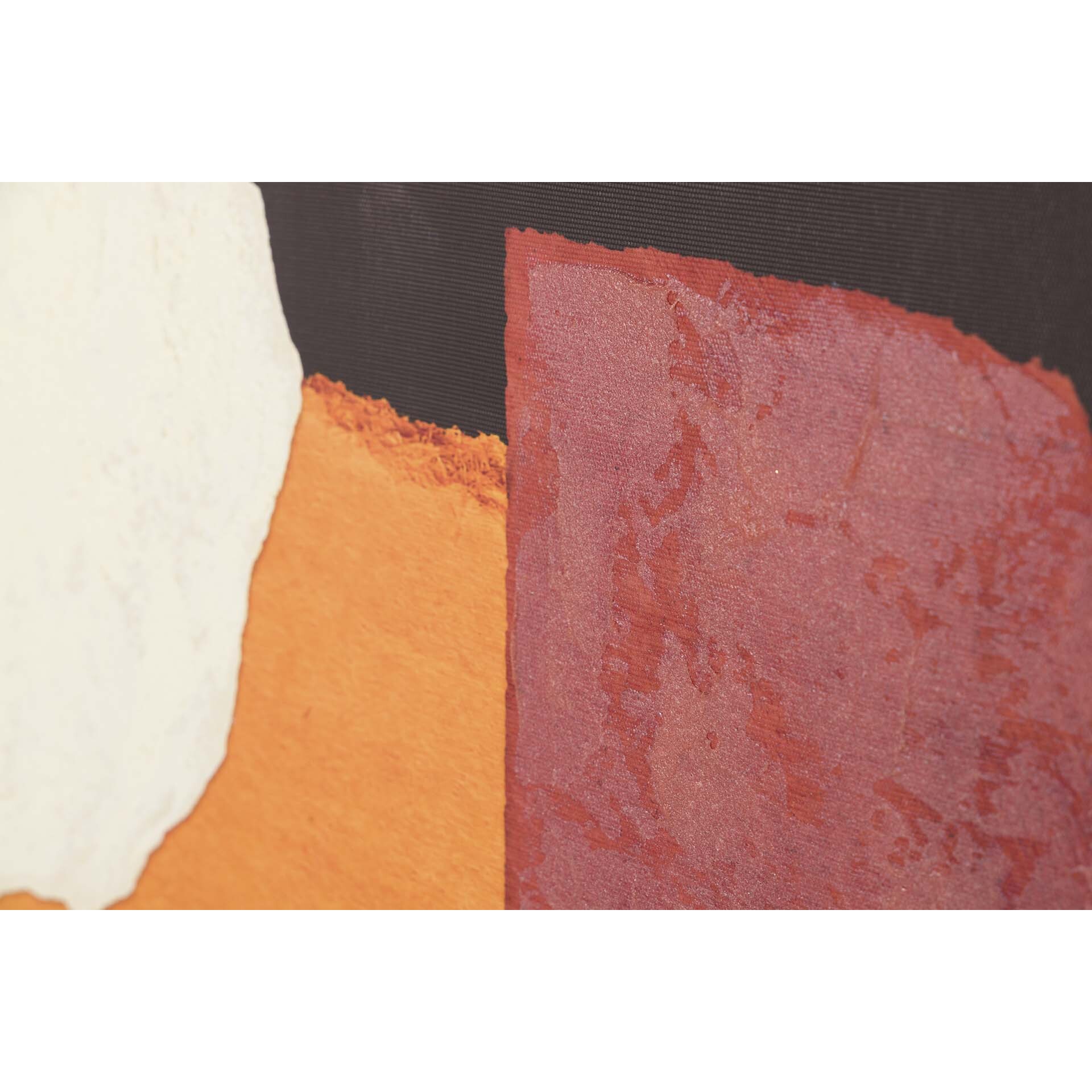 Cuadro Abstracto Relieve Con Marco Negro 63x4x93 Cm