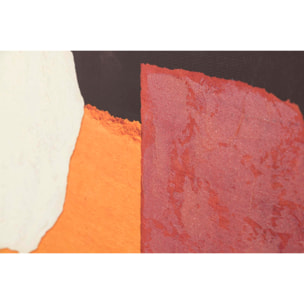 Cuadro Abstracto Relieve Con Marco Negro 63x4x93 Cm