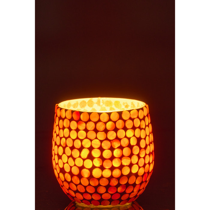 J-Line Chandelier Mosaïque - verre - orange - medium