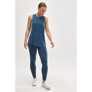 Maglietta sportiva blu senza maniche