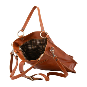 Borsa a spalla da donna - Modello False - Vera pelle - 38.0 x 37.0 x 10.0 cm