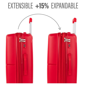 Juego De Maletas Rígidas Pp Itaca 761300 Viaje Pp Itaca Rojo