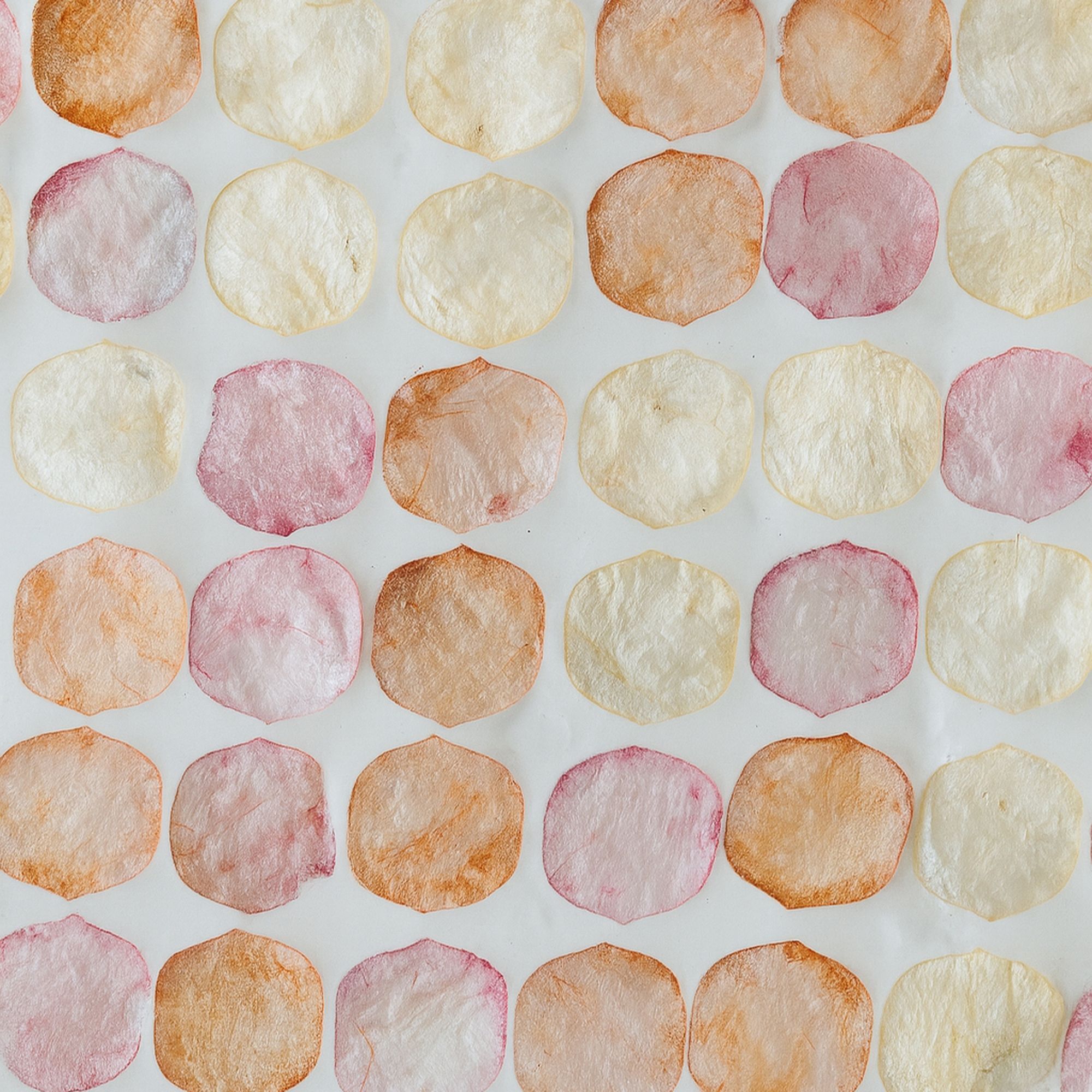 Table d'appoint en coquille de capiz rose ELORA