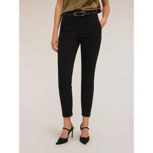 Motivi - Pantaloni chino Kendall in drill di cotone - Nero