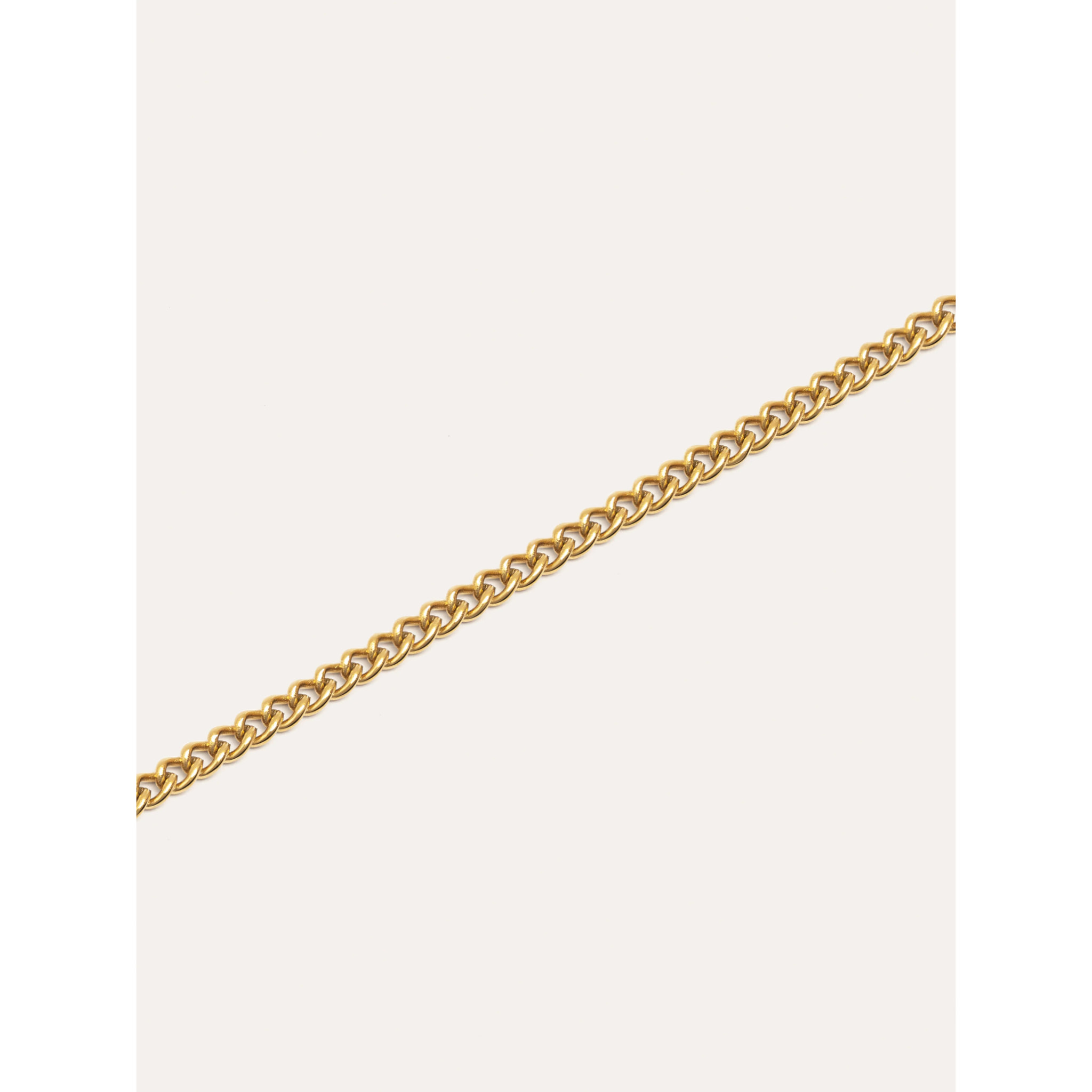 Collar Cadena Barbada Acero Baño Oro