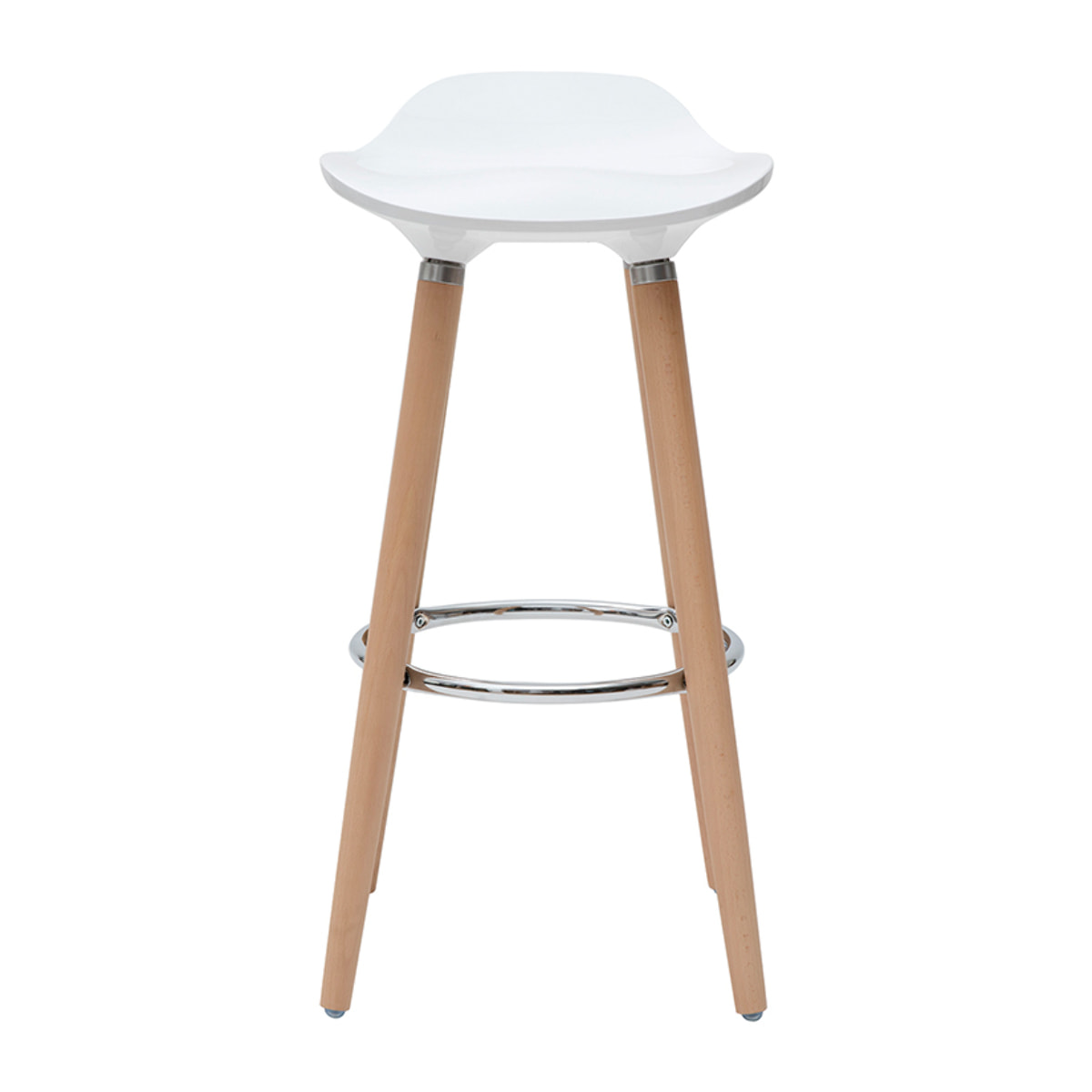 Tabourets de bar scandinaves blancs H74 cm (lot de 2) GILDA
