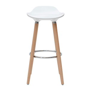 Tabourets de bar scandinaves blancs H74 cm (lot de 2) GILDA