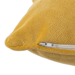Coussin "LILOU" coton jaune 30x50cm