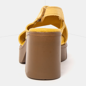 Sandalias con tacón 1990 NOBUCK HONEY-CARAMELO / EIVISSA color Honey-caramelo