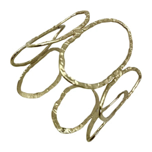 Brazalete Orion en laton dorado ajustable