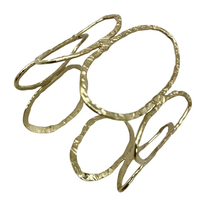 Brazalete Orion en laton dorado ajustable