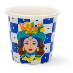 Set 6 Bicchierini Caffè Excelsa – Sicilian Rhapsody, New Bone China Multicolore