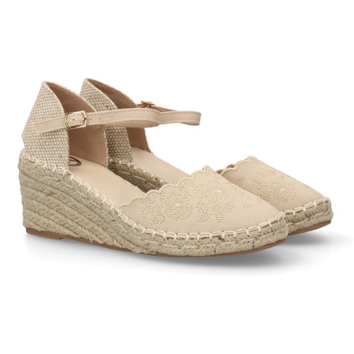 Alpargata valenciana cuña con bordado