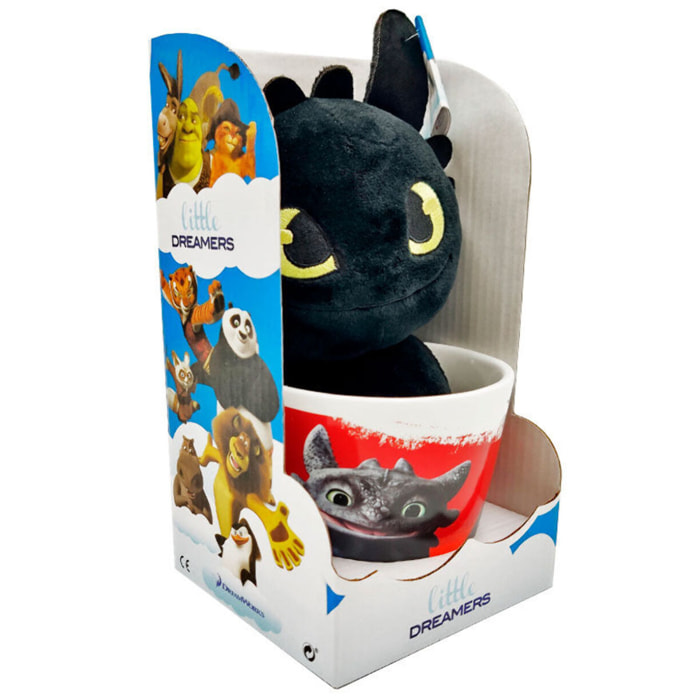 How To Train Your Dragon Toothless Tazza + Peluche 18cm Dreamworks