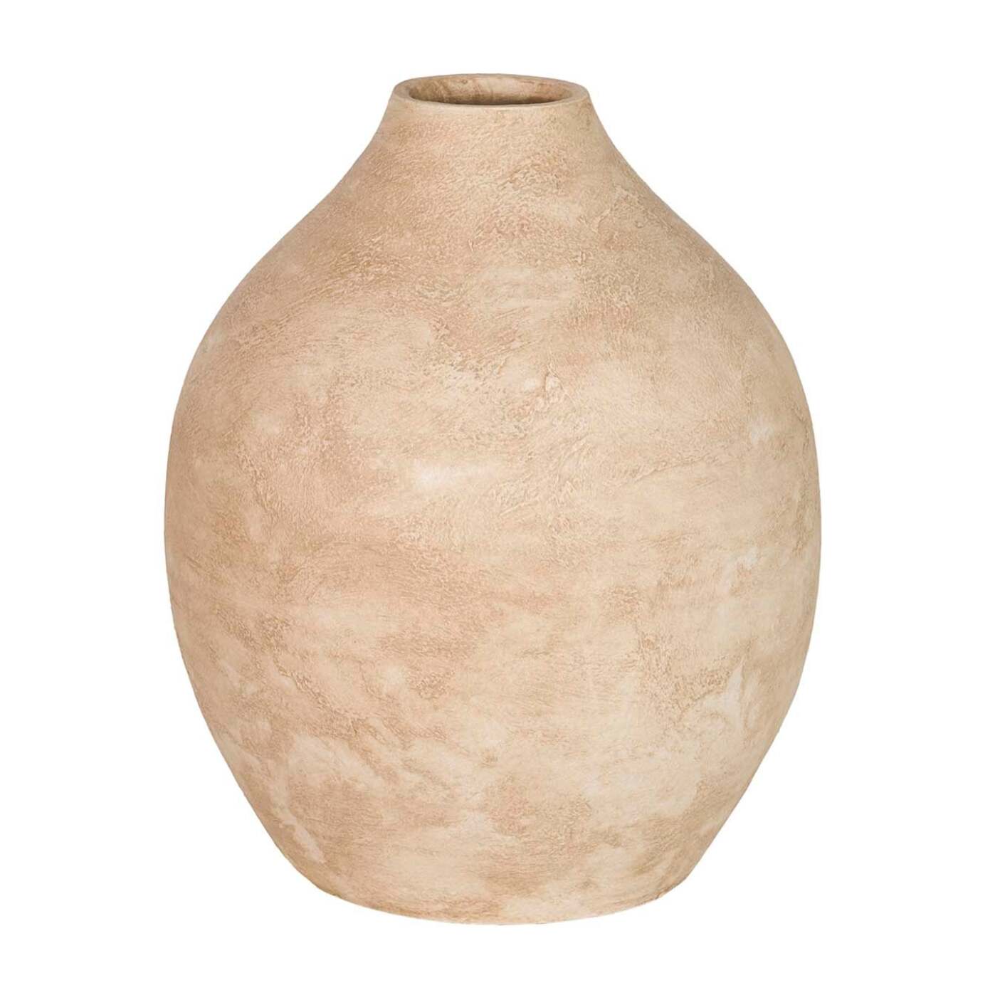 Florero Ceramica Beige 29x29x37 Cm