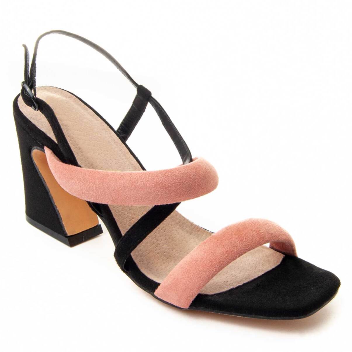 Sandalias de Tacón - Negro - Altura: 8 cm