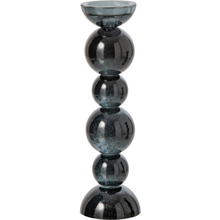 J-Line chandelier - verre - bleu pétrole - large