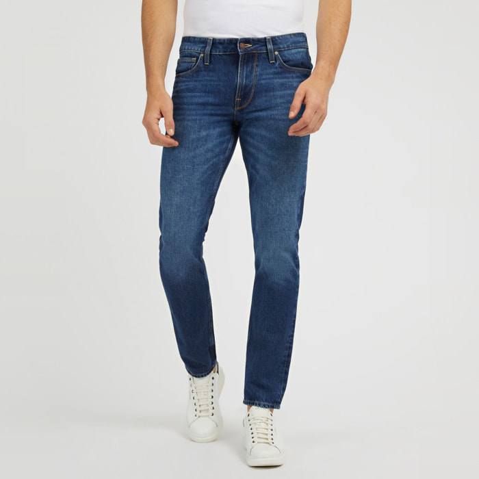 Jeans - coupe tapered - bleu denim