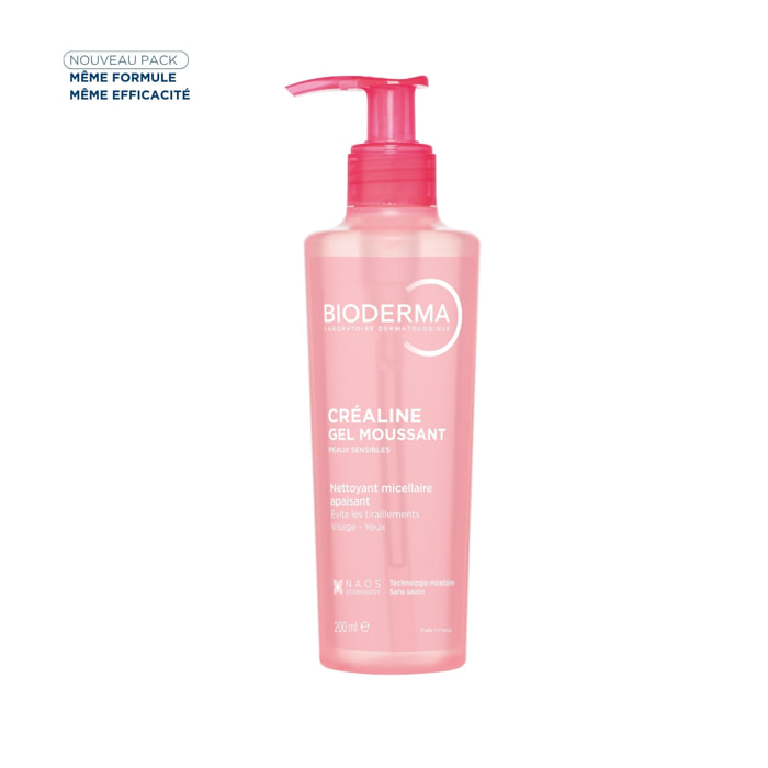 Créaline Gel Moussant - Nettoyant Micellaire à Rincer - Peaux Sensibles