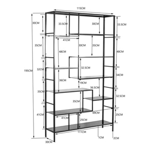 Étagère Loft dorée Kare Design